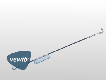 Preview: Seilzug Heizung Armaturenbrett VW Bus T2 T2a T2b 461mm Heizungszug vergl. 211711647A